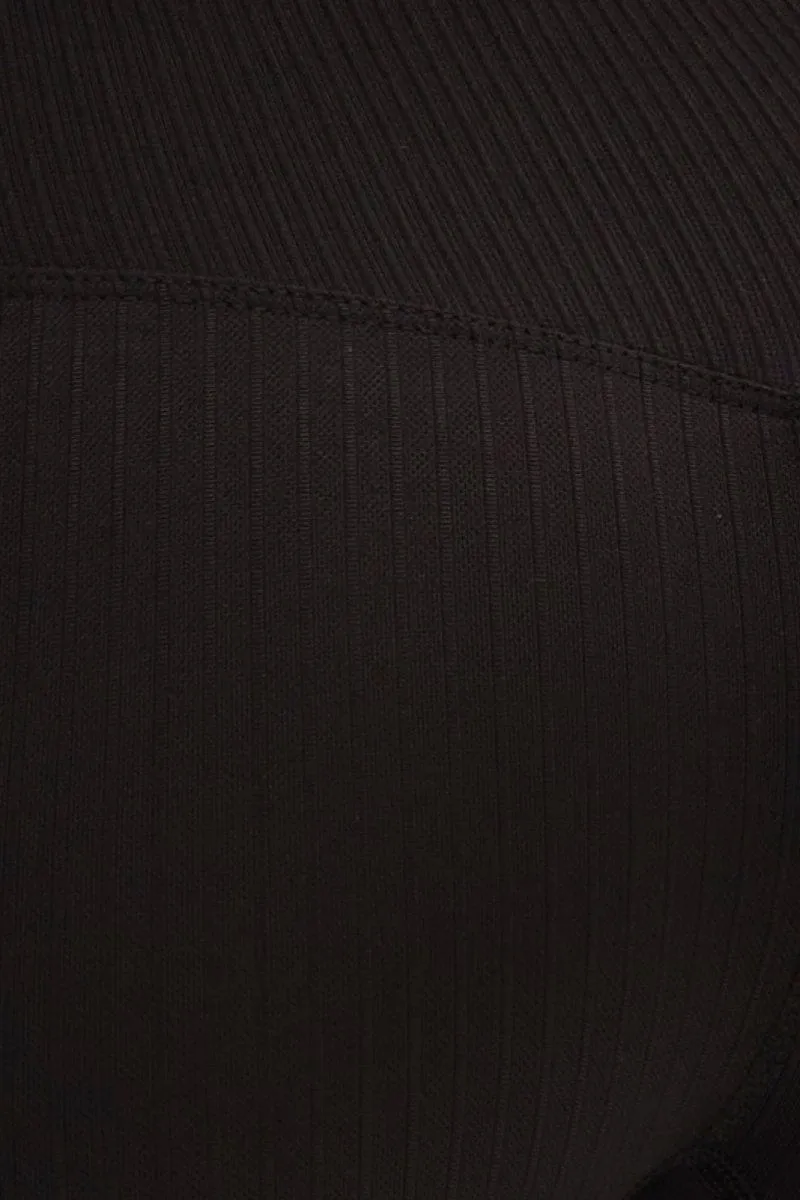 Black Seamless Activewear Leggings Set