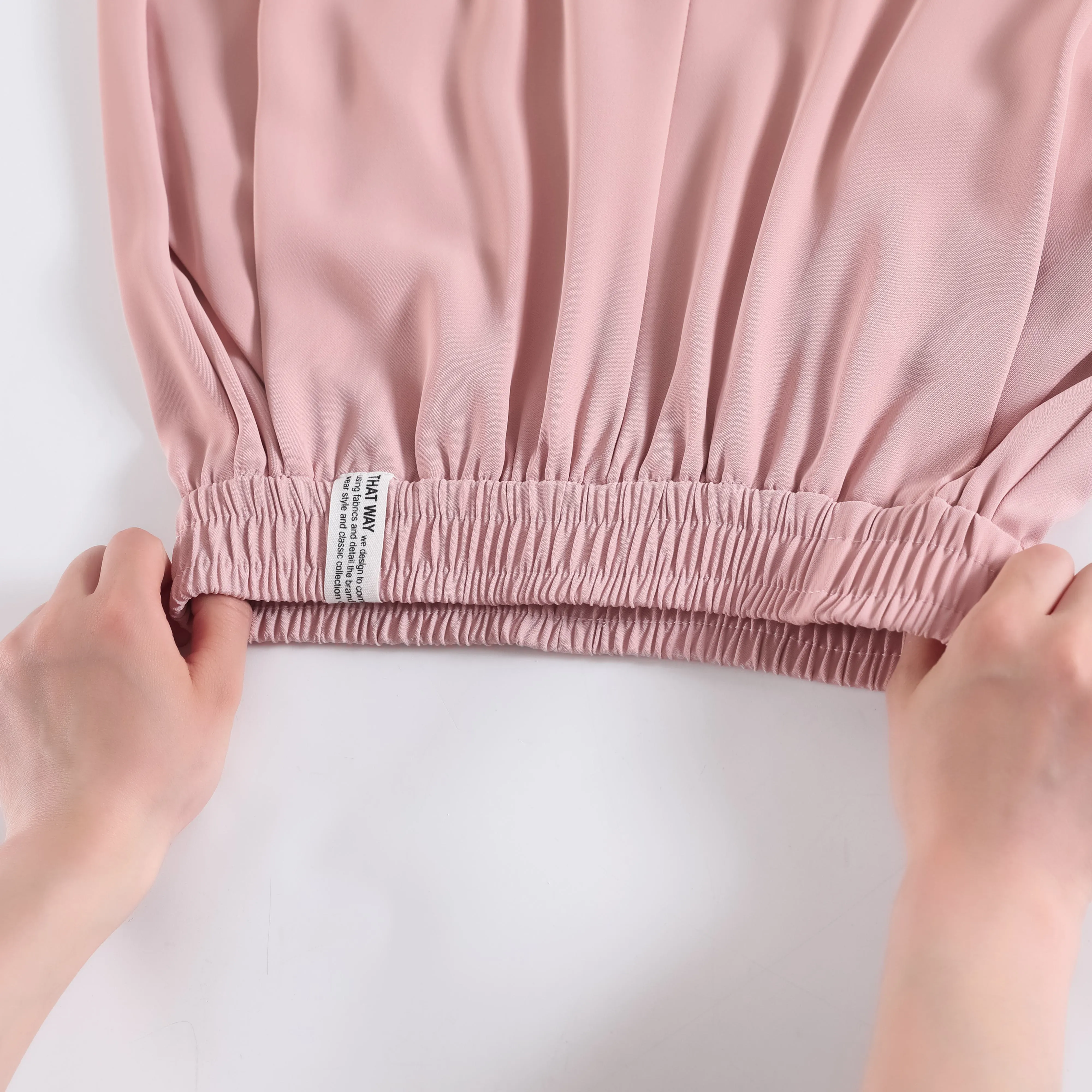 Casual Draping Straight-Leg Silky Harem Ankle Cut Pants