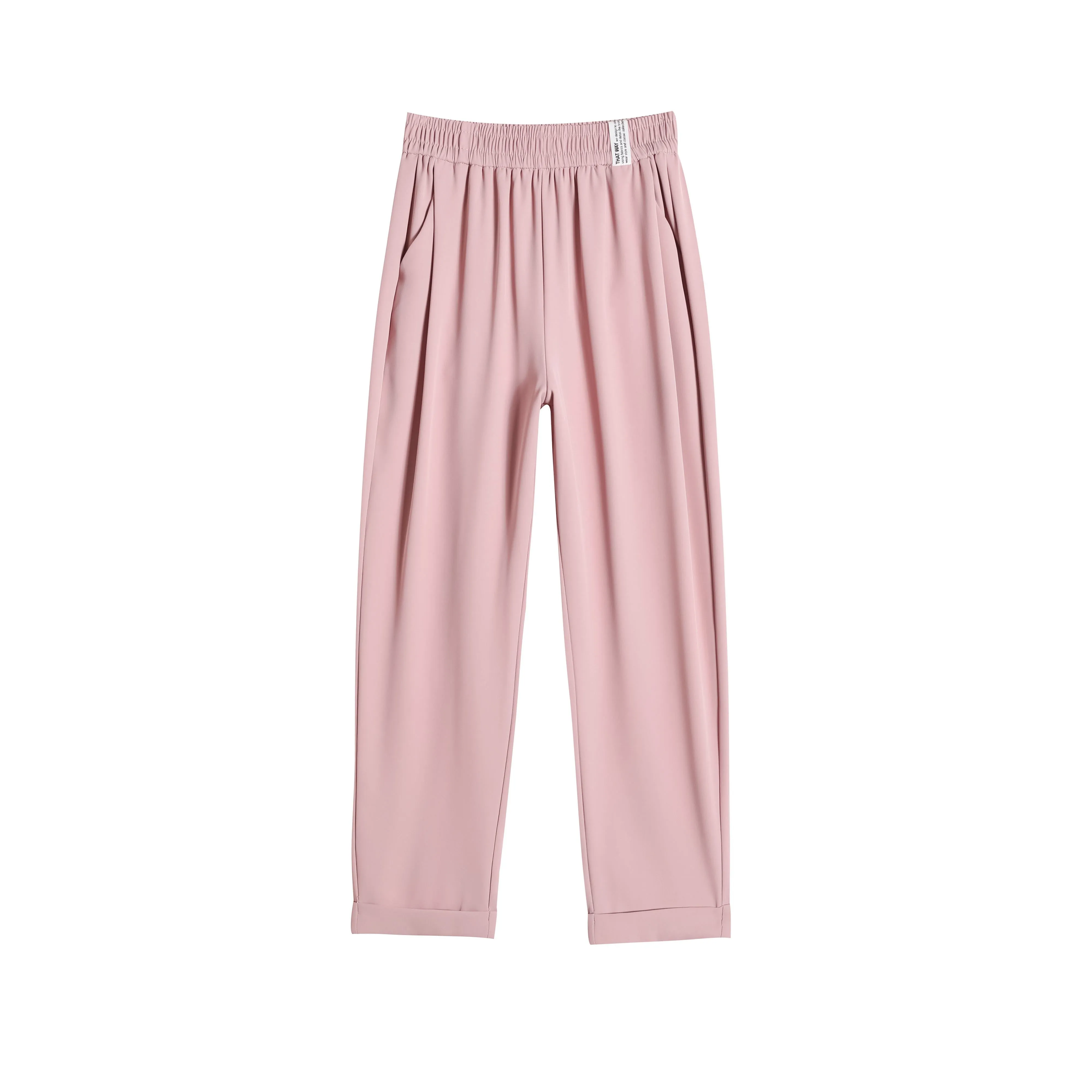 Casual Draping Straight-Leg Silky Harem Ankle Cut Pants