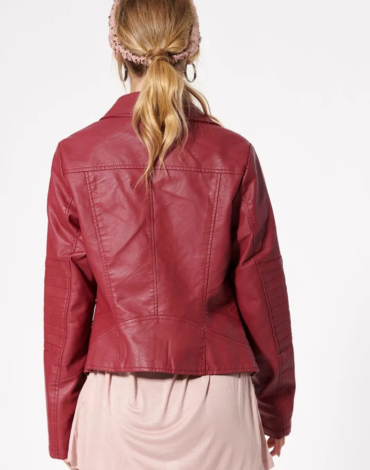 Fashionable Women Biker NUPTAM F-L 38 Leather Jacket