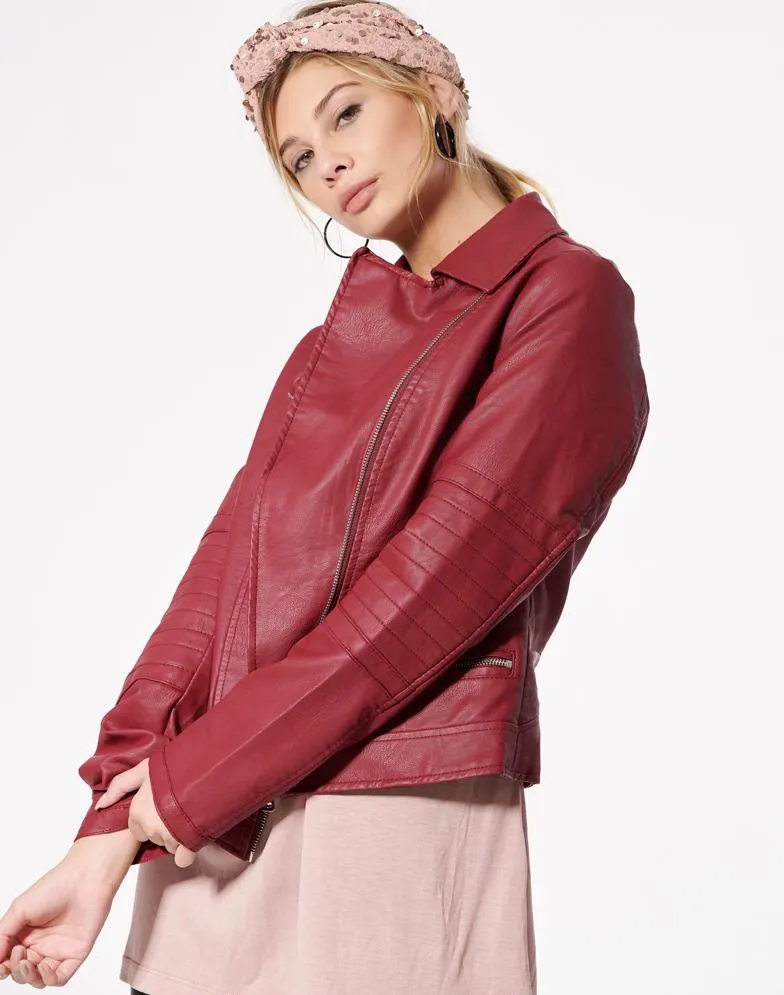 Fashionable Women Biker NUPTAM F-L 38 Leather Jacket