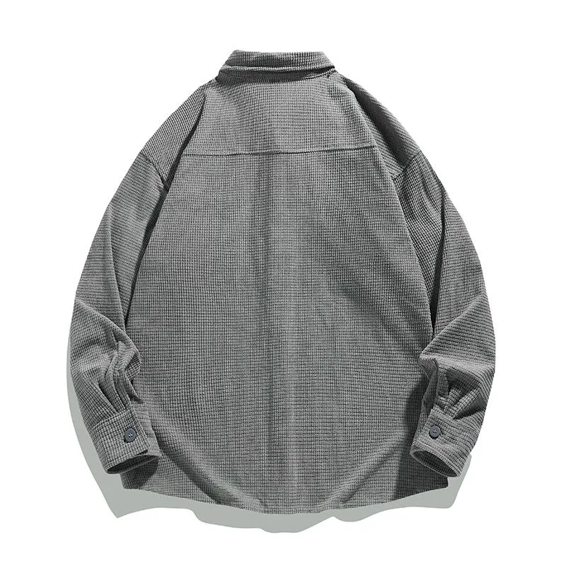 Trendy Loose Fit Casual Draping Long Sleeve Shirt